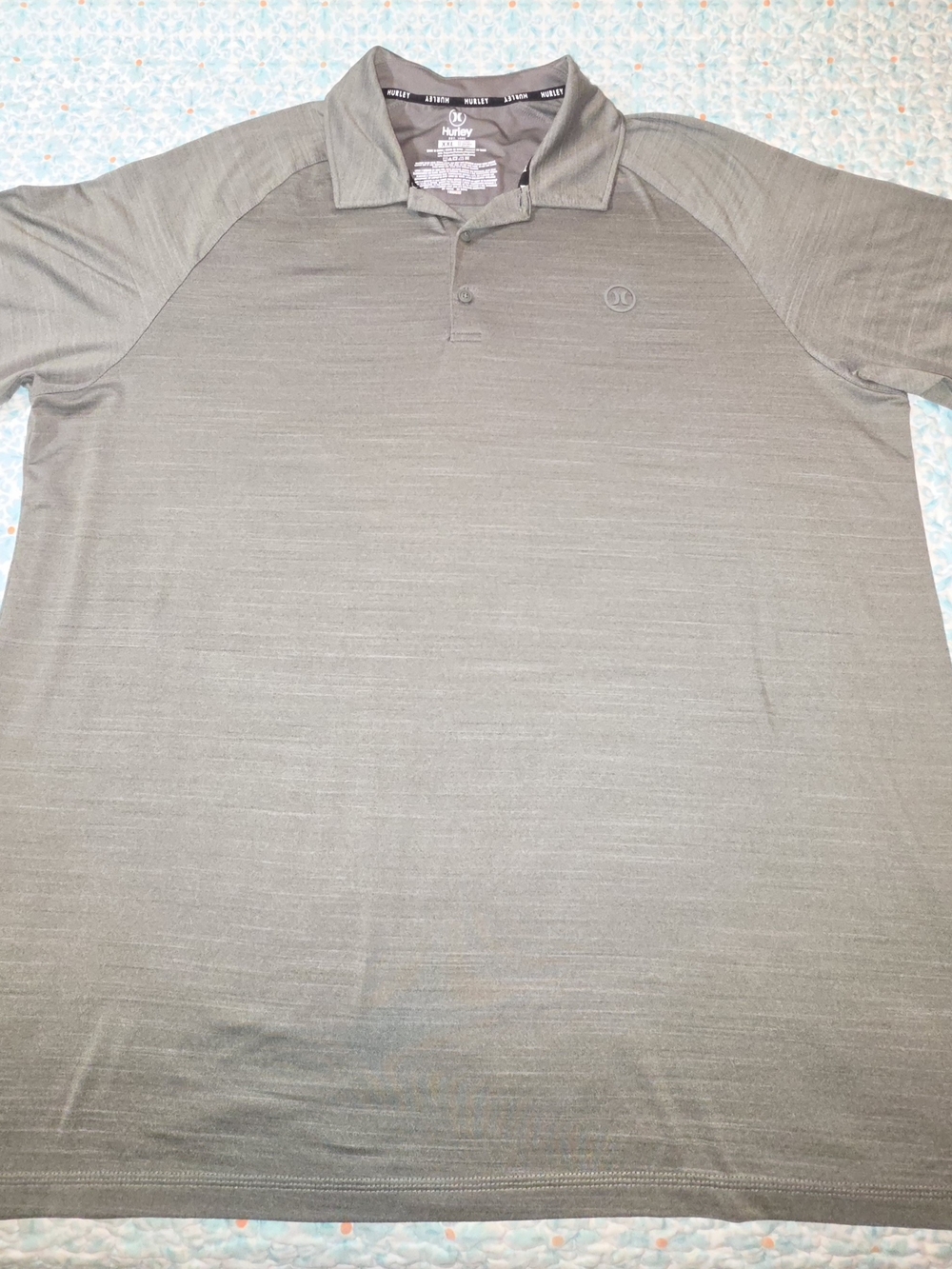 Hurley Men's Olive Polo with Subtle Logo